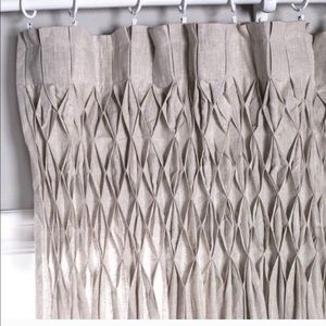 Smocked linen curtains (set of 6)